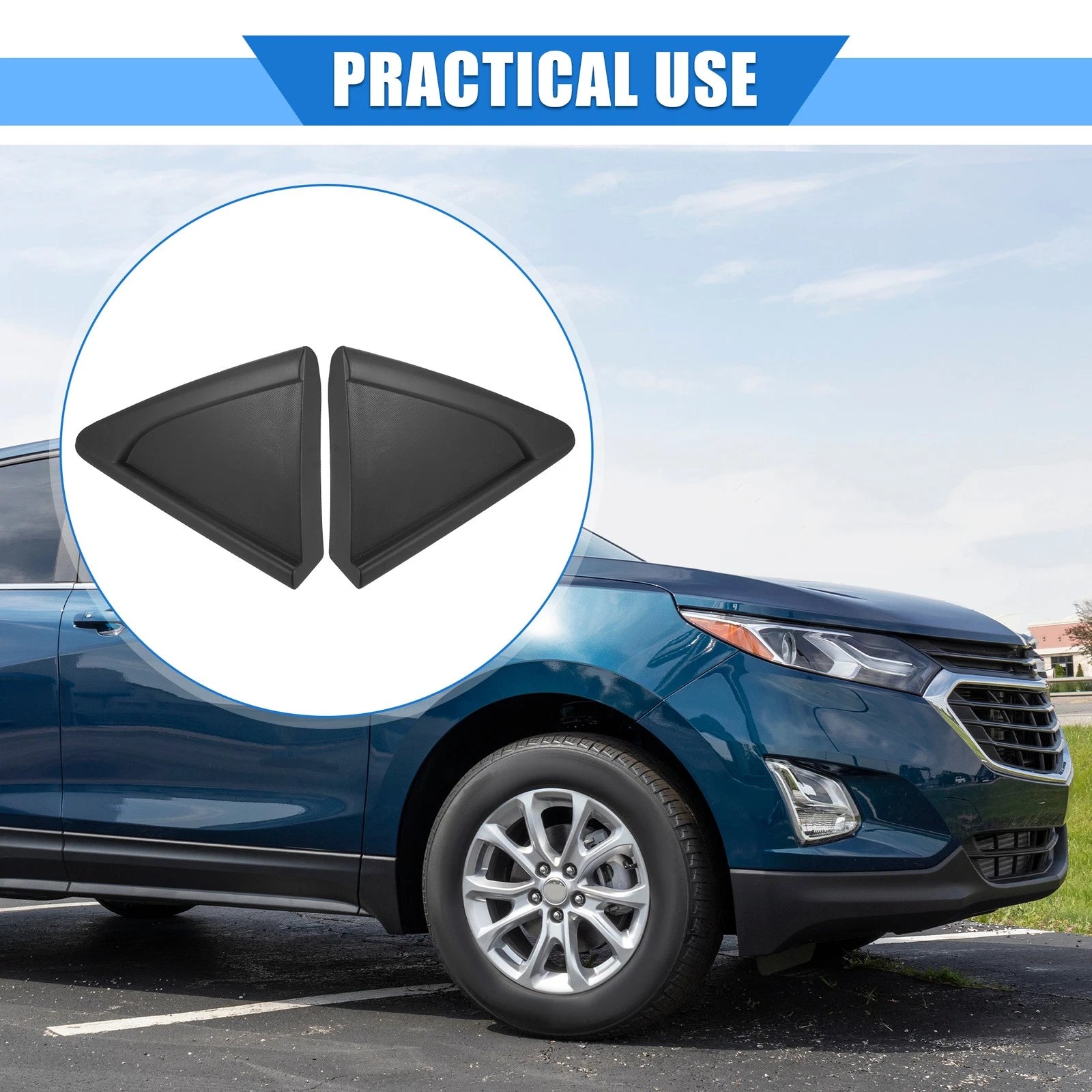 2pcs Rear Mirror Corner Triangle Fender Cover for Chevrolet Cruze (2011–2016)