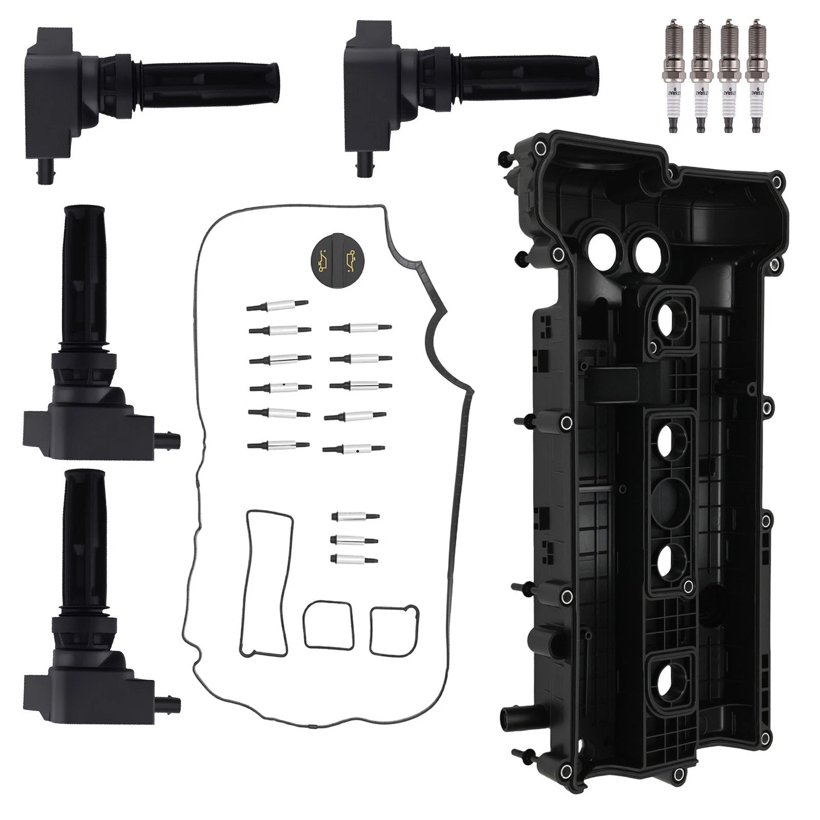 Engine Valve Cover with Coils & Plugs for Lincoln MKZ 2.0L Turbo (2013–2016)