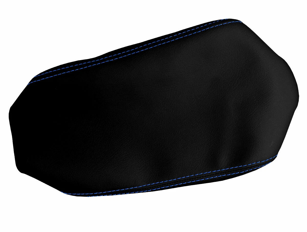 Leather Console Lid Armrest Cover for Jeep Grand Cherokee (2011–2019) Blue Stitch