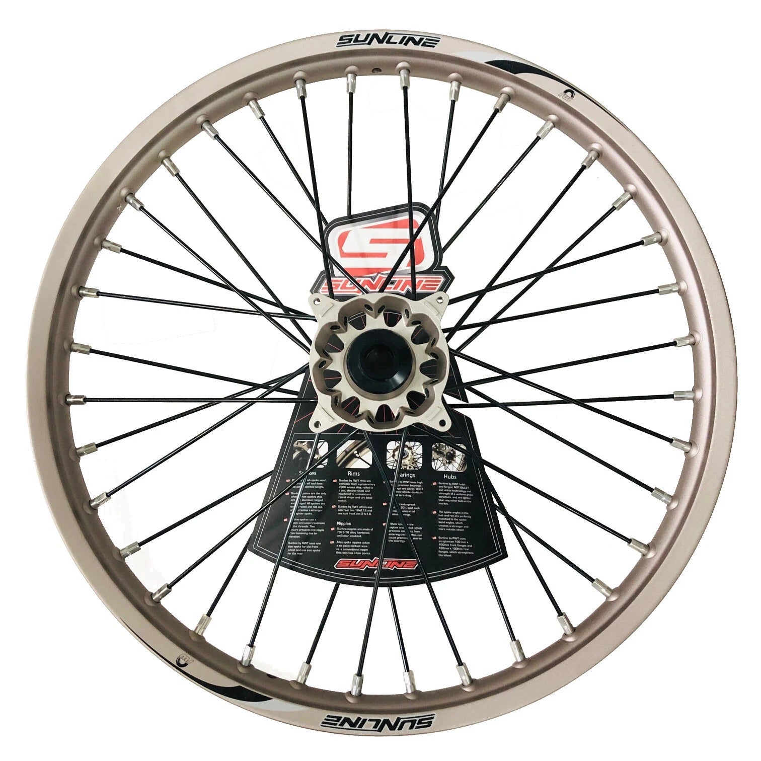 Complete 21" Front MX Wheel for Kawasaki KX250F KX450F (2004–2009) - Nickel