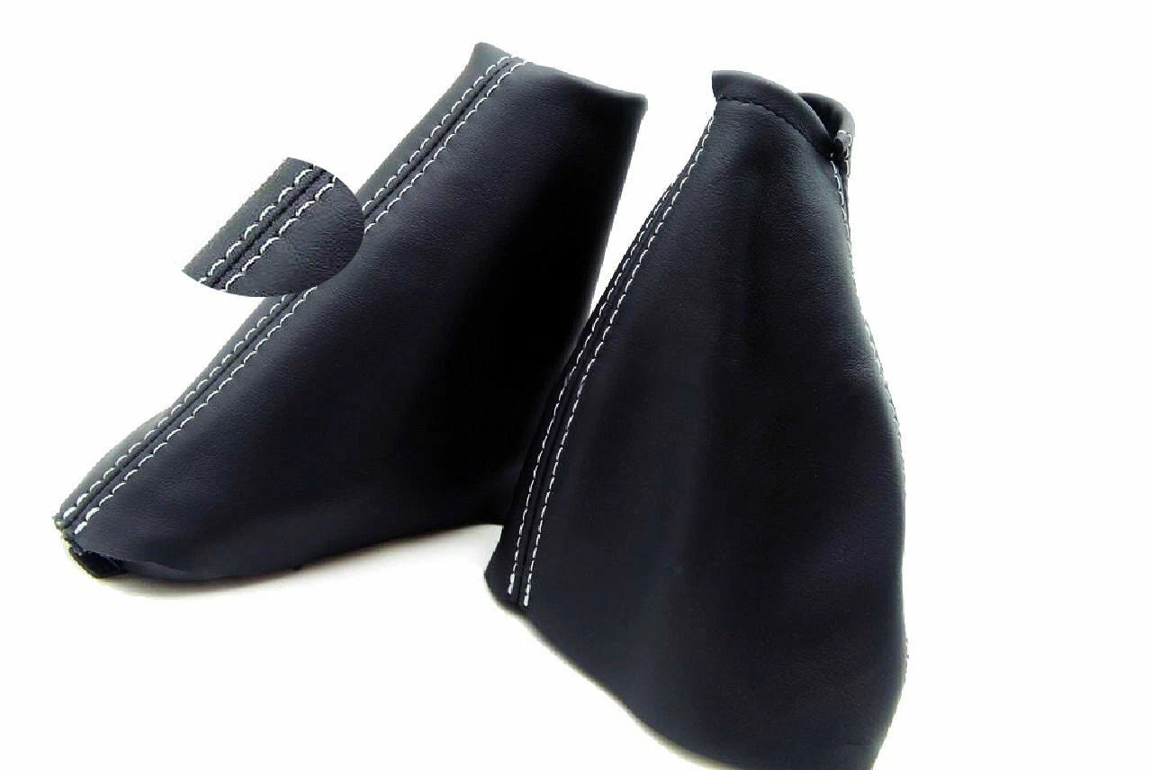 Set of 2 Manual & E Brake Boots for Ford Focus (2000–2007) Gray Stitch