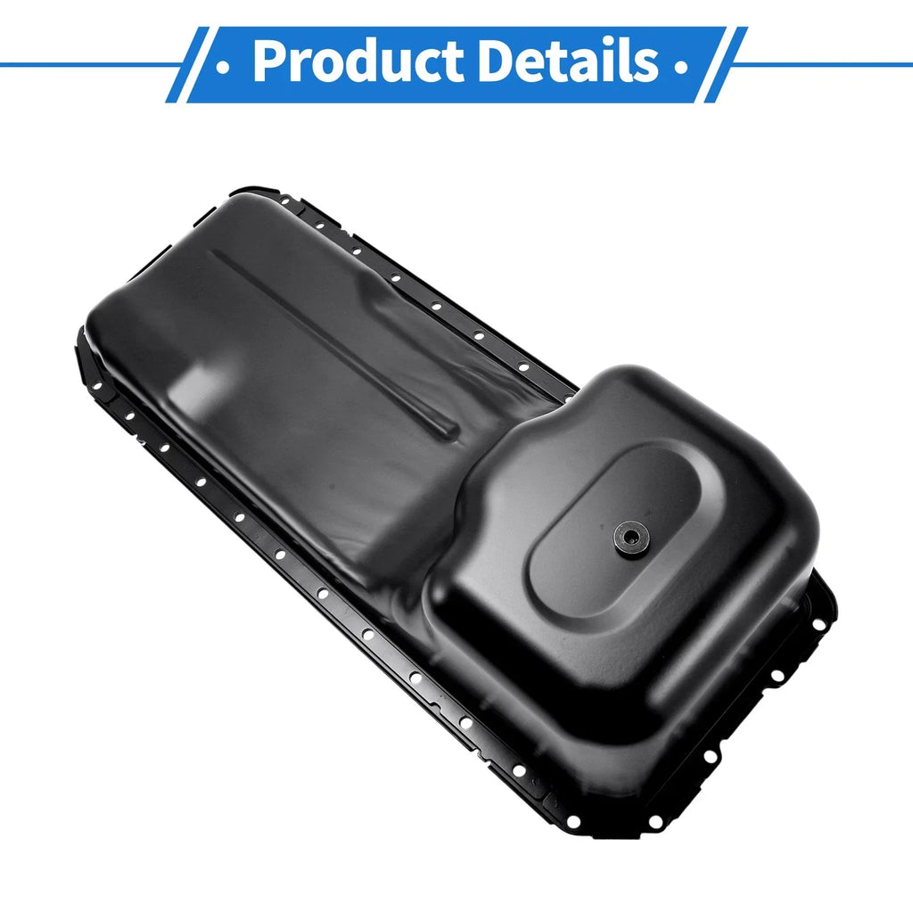 Engine Oil Pan for Dodge Ram 2500 (2007-2010) - 1 x No.5086855AA, Iron Black