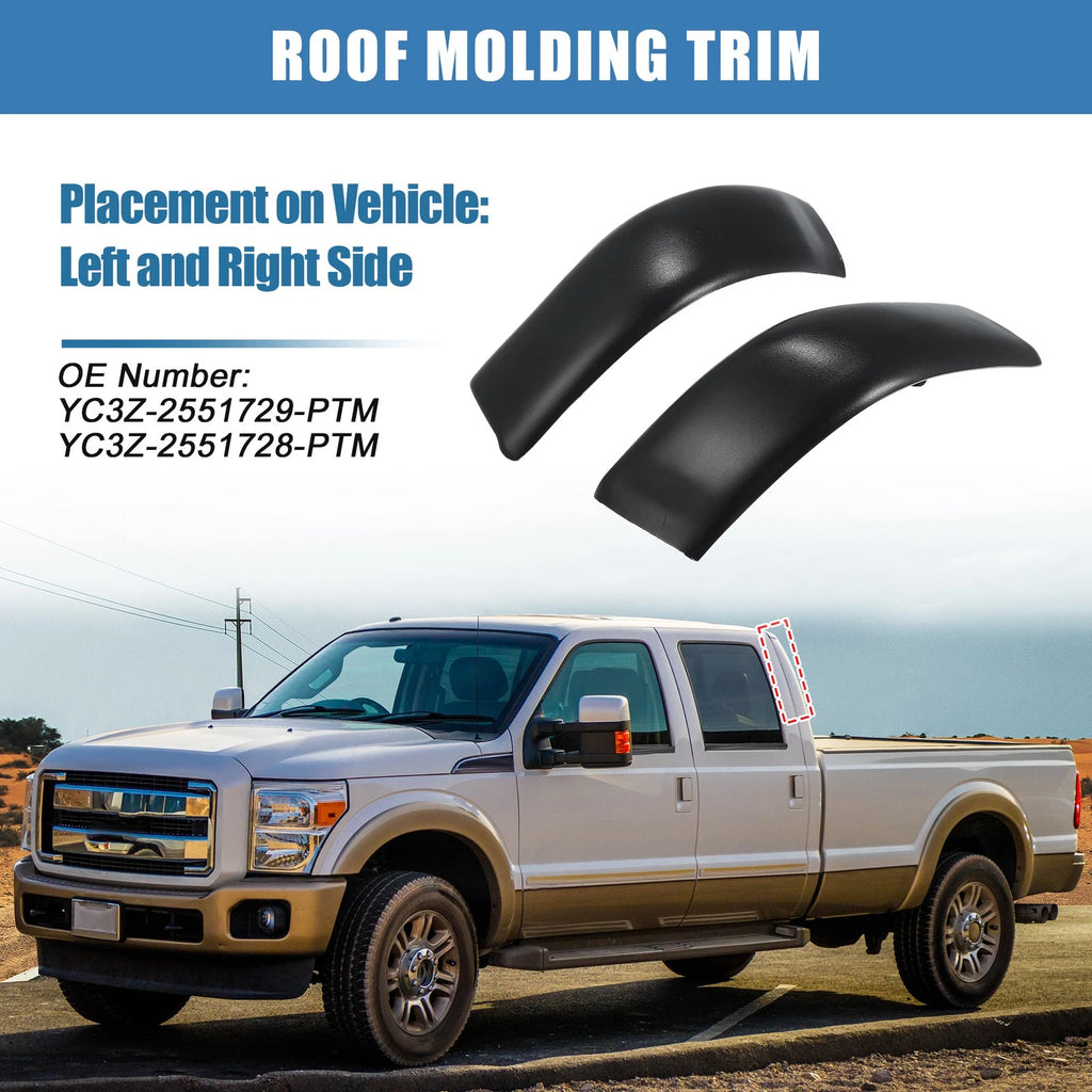 1 Pair Roof Side Decorative Strips No.YC3Z-2551729-PTM for Ford F-250 (2017–2022)