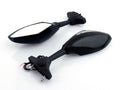 LED Turn Signal Mirrors for Honda Kawasaki Suzuki Yamaha (Universal) BLACK