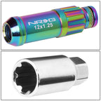 Set of 20 NRG Neo Chrome M12x1.25 Close End Spline Drive Lug Nuts