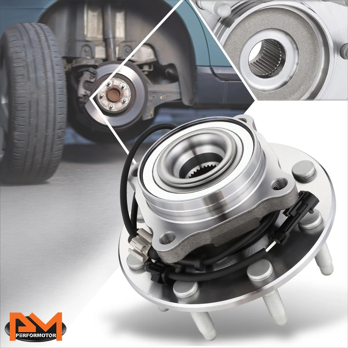 Front Wheel Hub Bearing Kit w/ ABS for Silverado/Sierra/Suburban/Yukon XL (2001–2007)