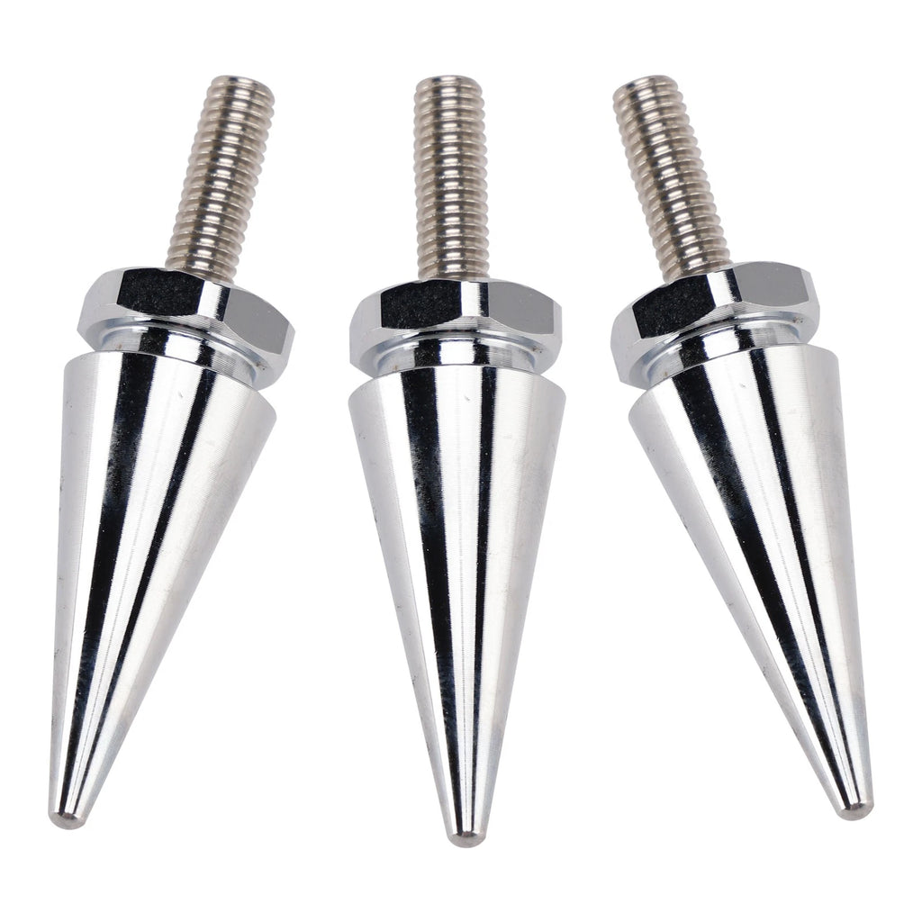 3X Silver 1/2"-20 Windshield Fairing Mounting Spike Bolts for Touring (1996–2013)