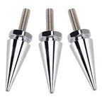 3X Silver 1/2"-20 Windshield Fairing Mounting Spike Bolts for Touring (1996–2013)