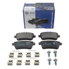 Set of 4 Hella Rear Low-Met Disc Brake Pads for Mercedes X166 (2013–2019)