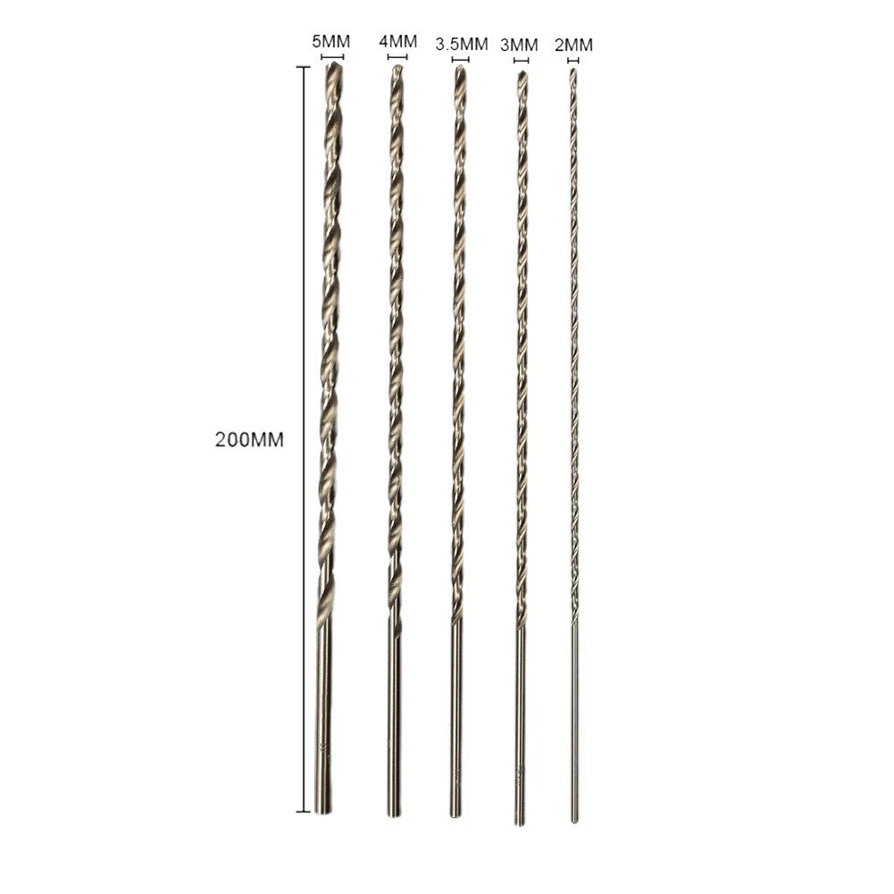Set of 5 HSS Drill Bits for Metal Drilling (3, 3.5, 4, 5mm)