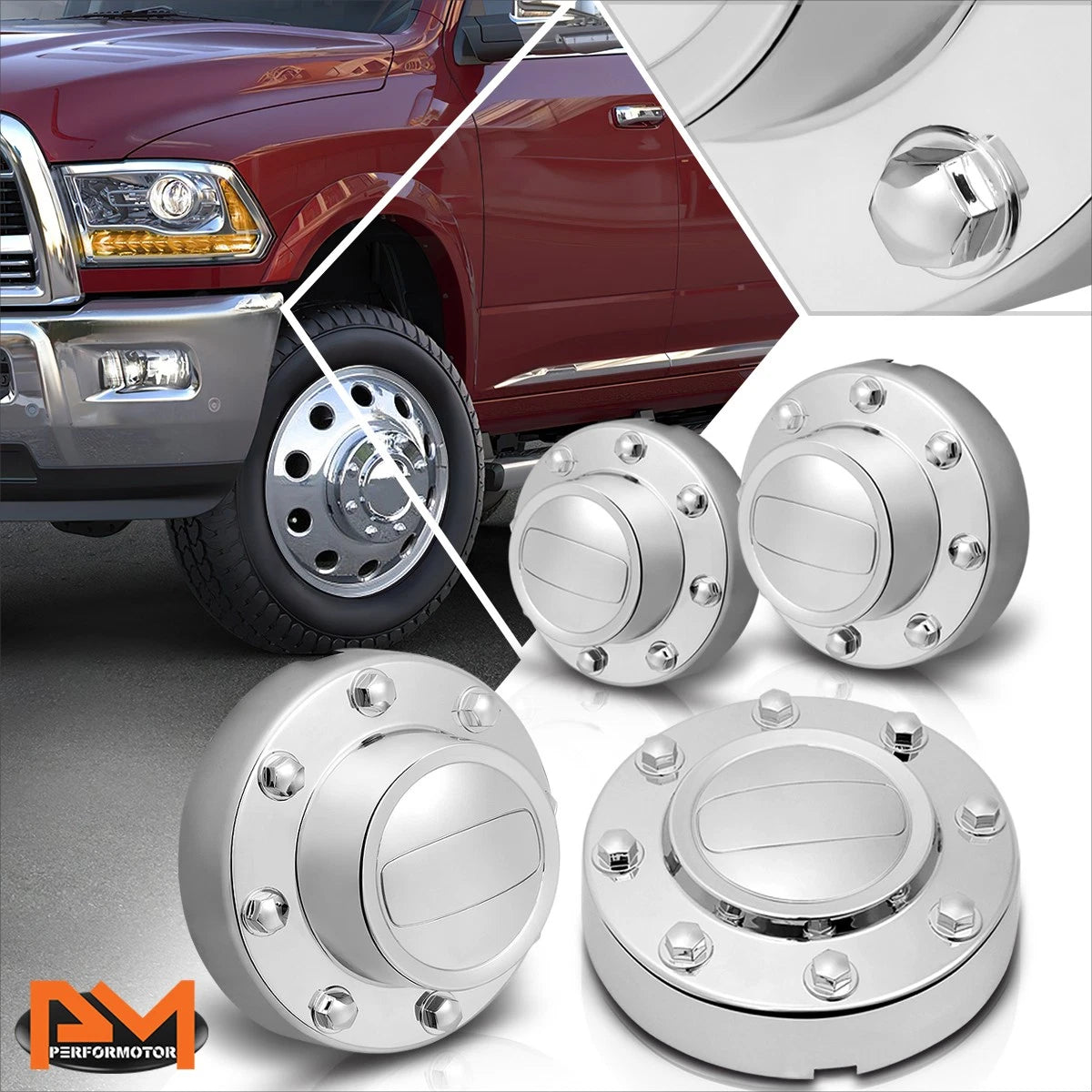 Set of 4 Wheel Rim Center Caps for Ram 3500 (2011–2016)