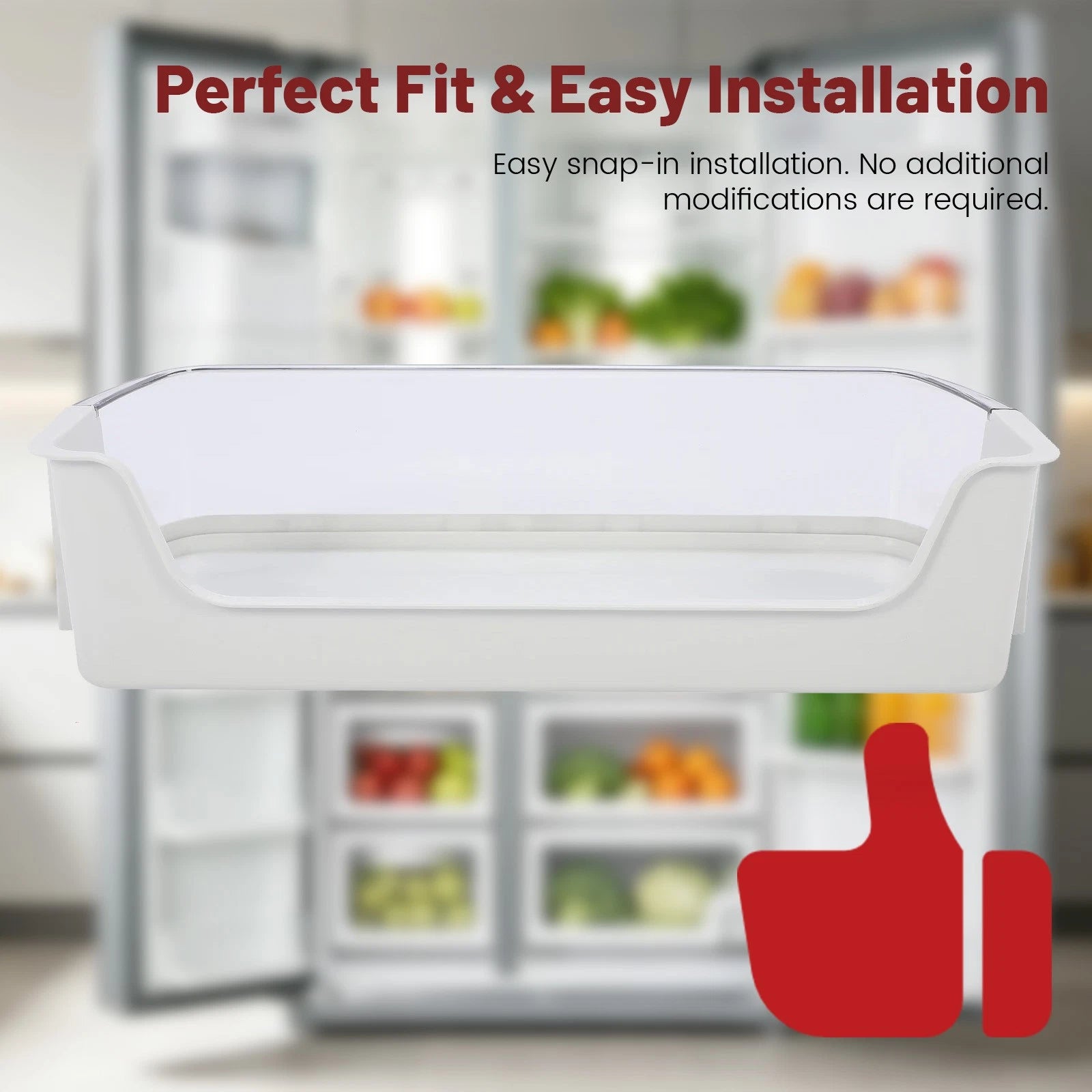 Door Shelf Basket Bin for Samsung Refrigerator (RS25H5111SR, RS265TDRS)