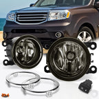 Smoked Lens Fog Lights with Switch for Honda Pilot (2012–2015)