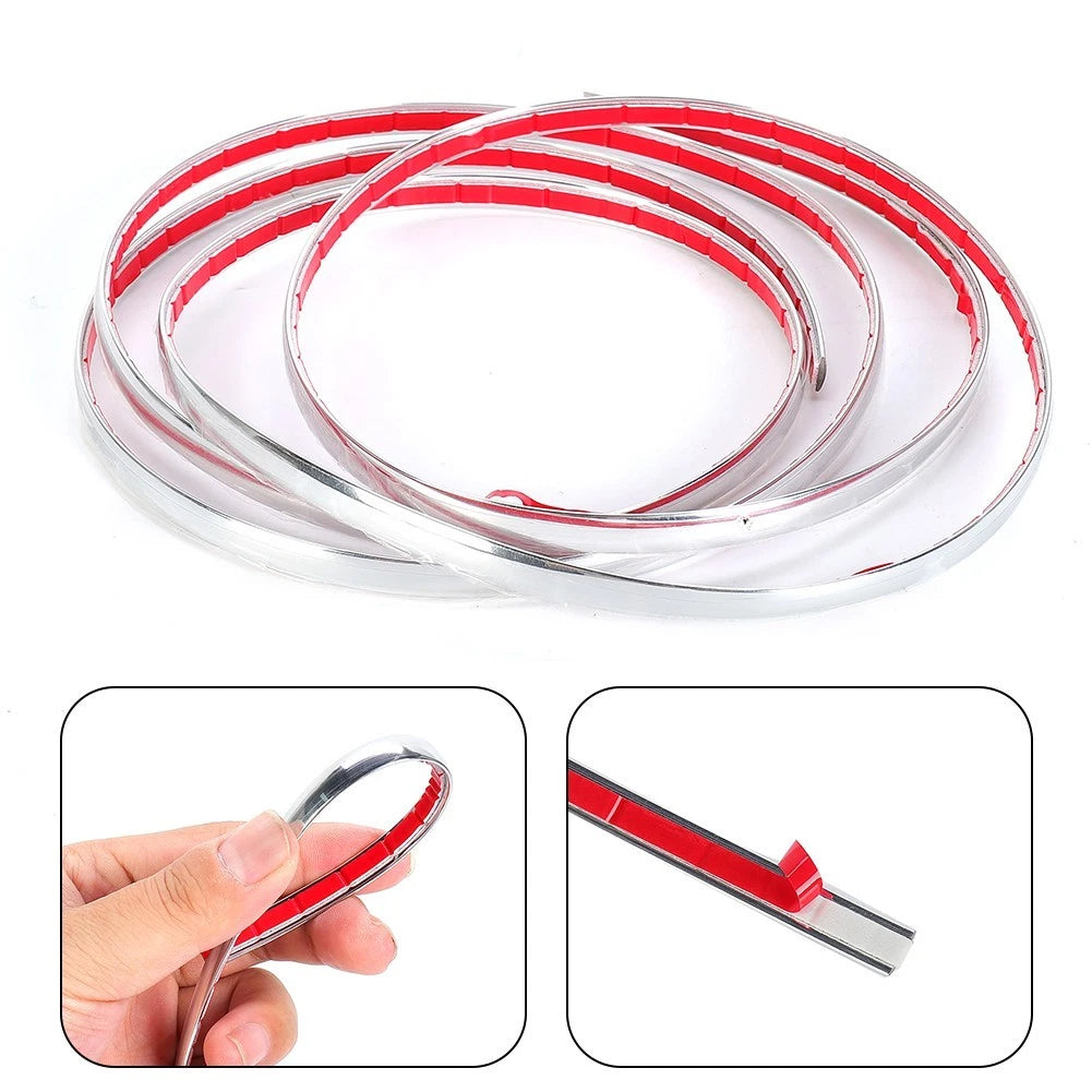Chrome Molding Trim for Auto Body Door Roof Bumper (16 Feet)