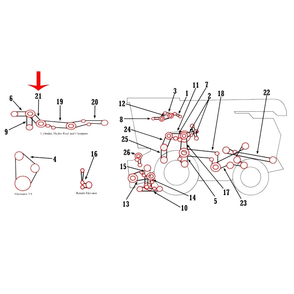 A-833871M1-AI Straw Chopper Belt for