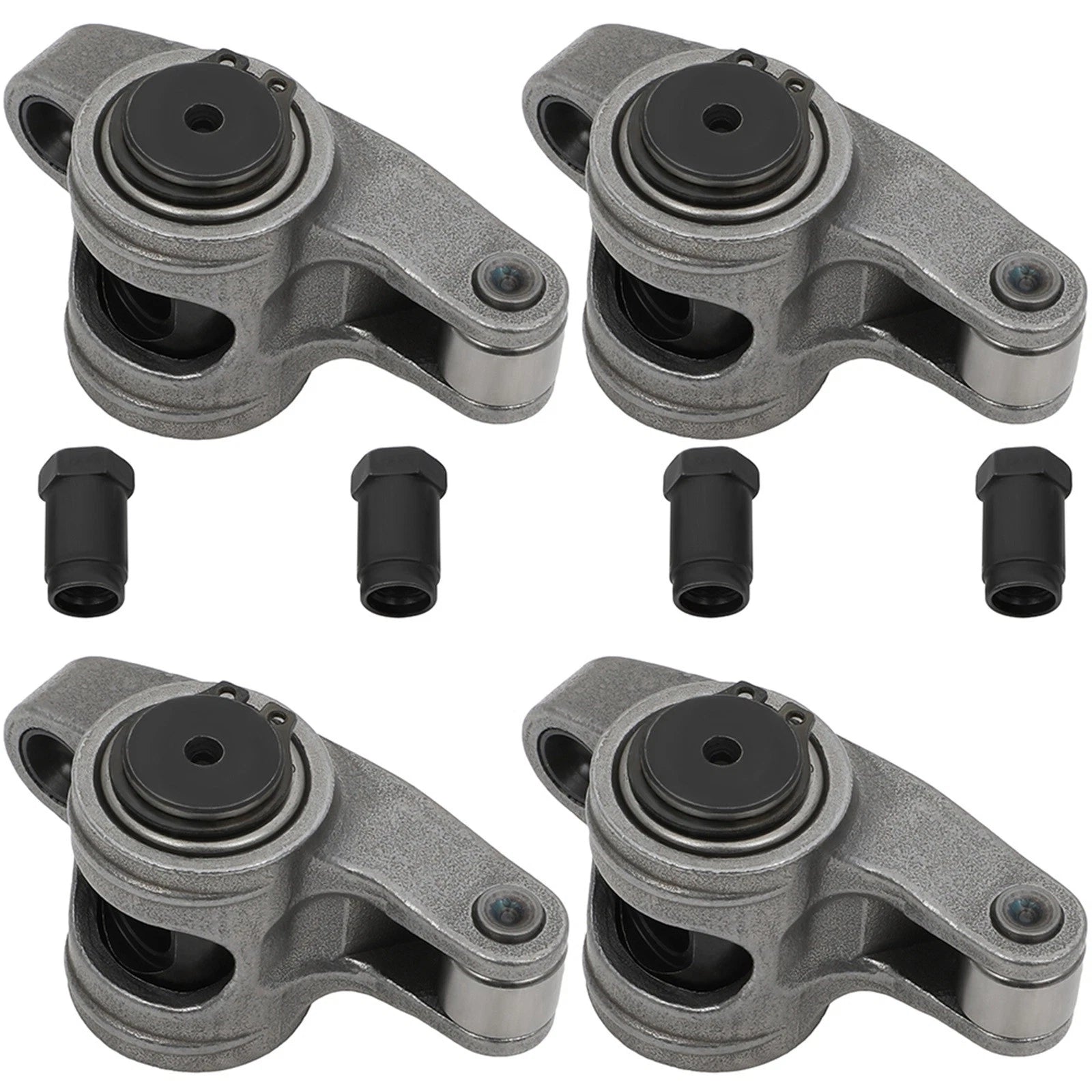 Set of 16 Stainless Steel Roller Rocker Arms for Chevrolet SBC 305 350 383