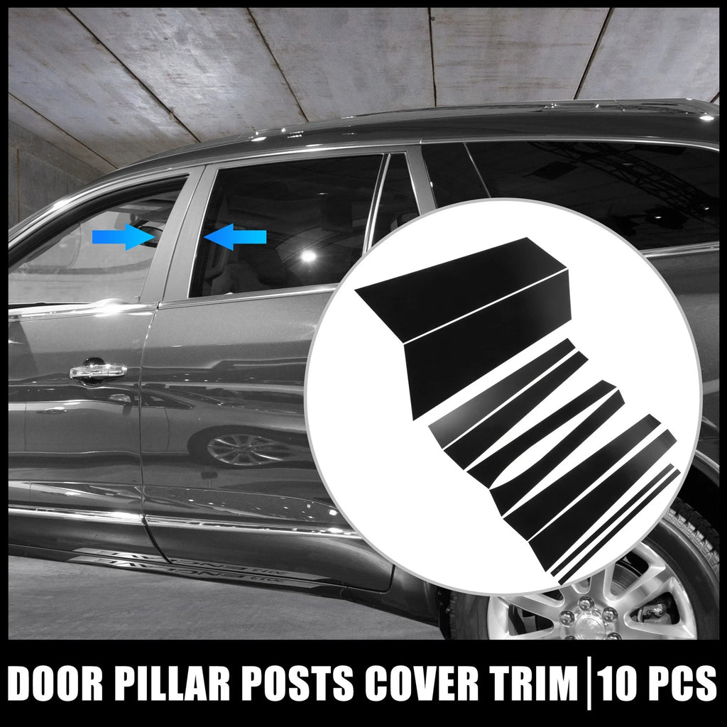 10 Pcs Door Cover Panel Trim Stickers for Buick Enclave (2008–2017)
