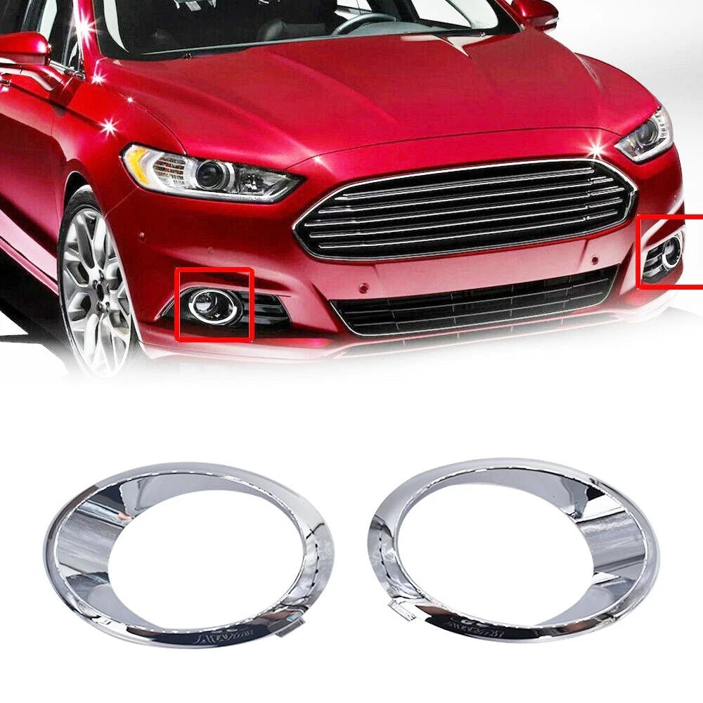 Fog Light Cover Bezel Trim Ring for Ford Fusion (2013–2016) Chrome