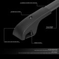 Set of 2 Roof Rack Cross Bars for Jeep Renegade (2015–2020)