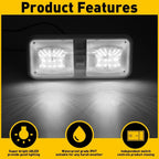 LED Ceiling Fixture Double Light Dome for RV Camper Trailer (12V)