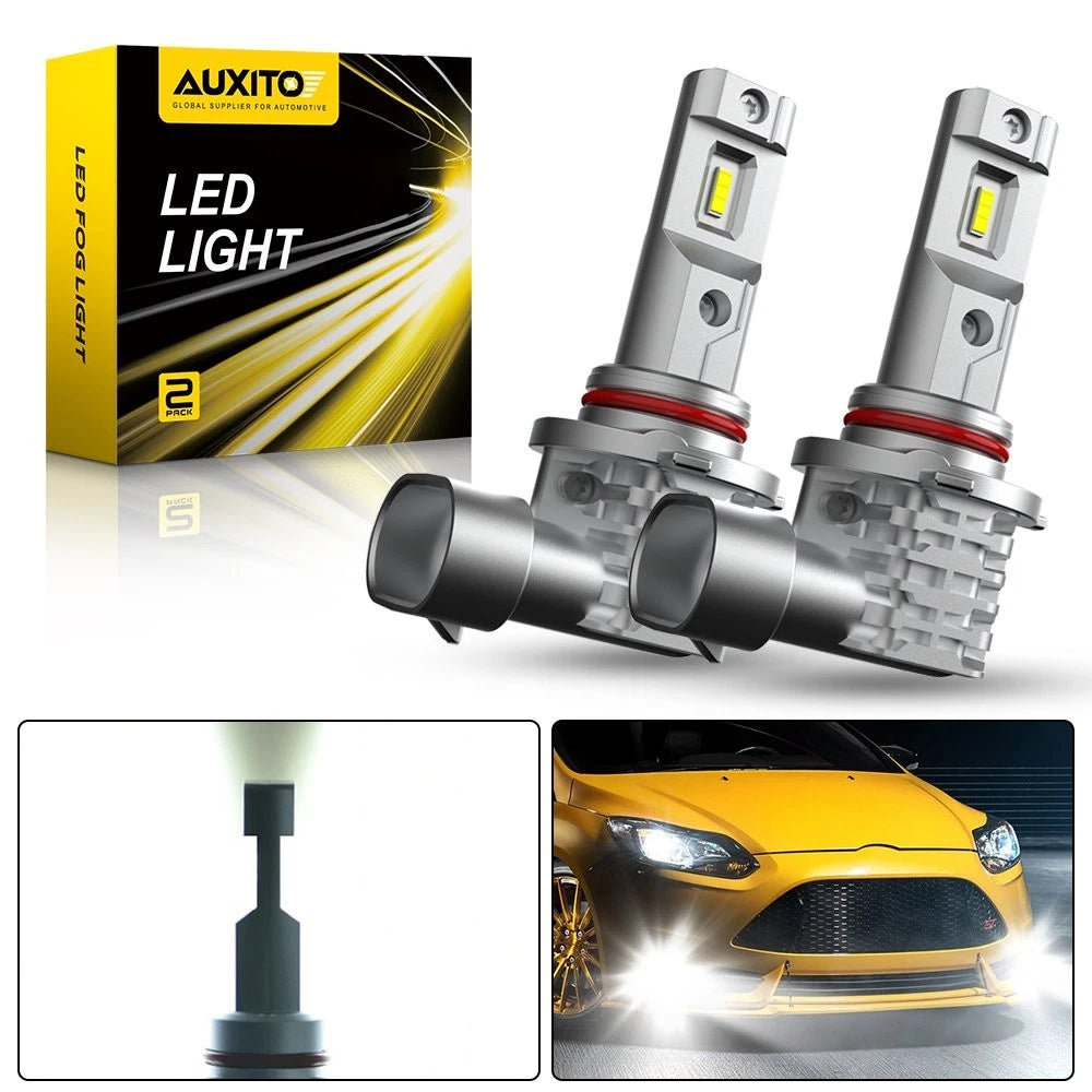 2Pcs H10 LED Fog Light Bulbs Kit 9145 9140 for Driving (6500K, 40W)