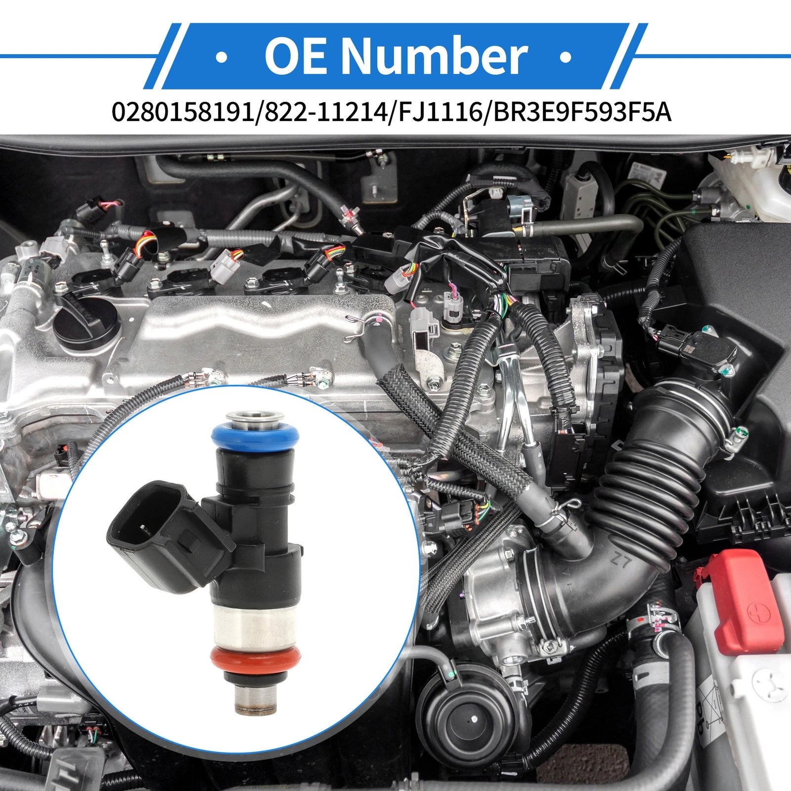 1 pc Fuel Injector No.0280158191/822-11214 for Ford Edge (2011–2015)