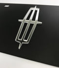 License Plate Emblem Mirrored Black Steel for Lincoln Town Car (1986–2011)