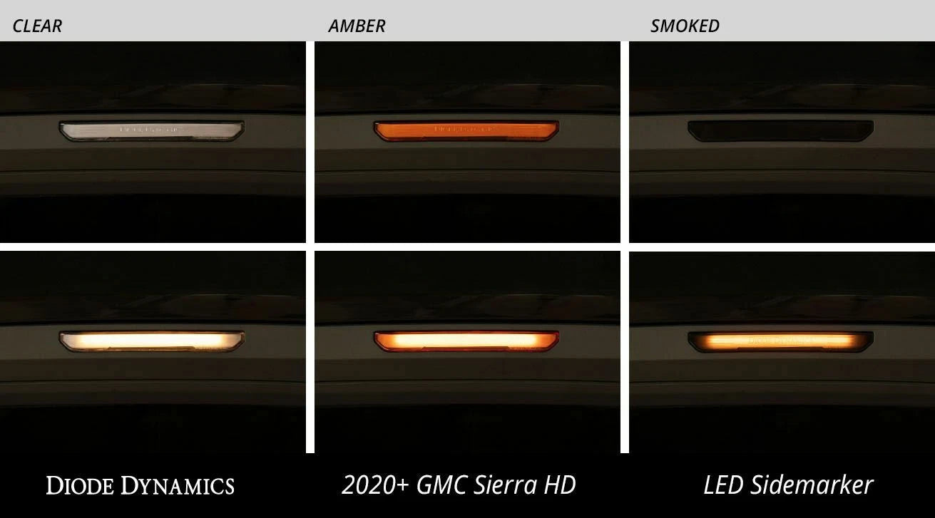 Sequential Amber LED Sidemarker Lights for GMC Sierra HD (2020–2023)