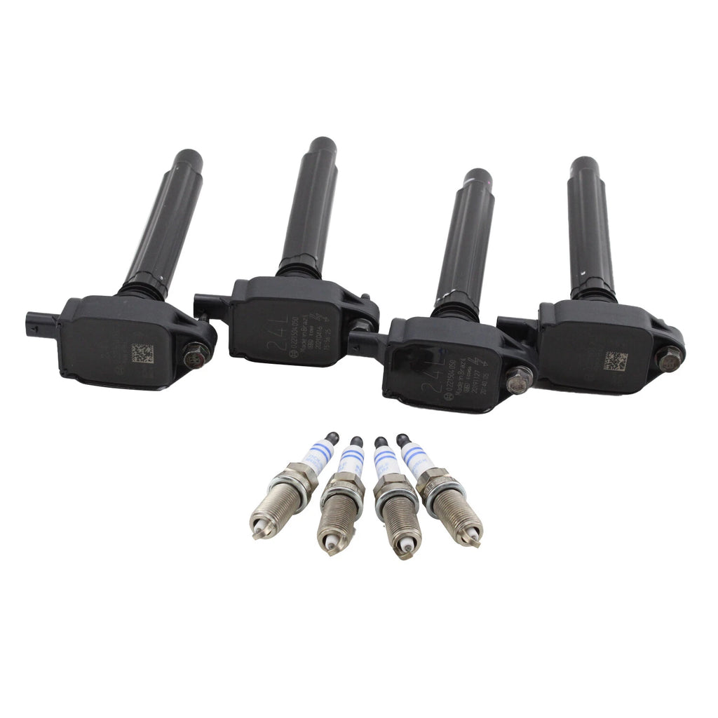 Set of 4 Ignition Coils & 4 Iridium Spark Plugs for 2.4L L4
