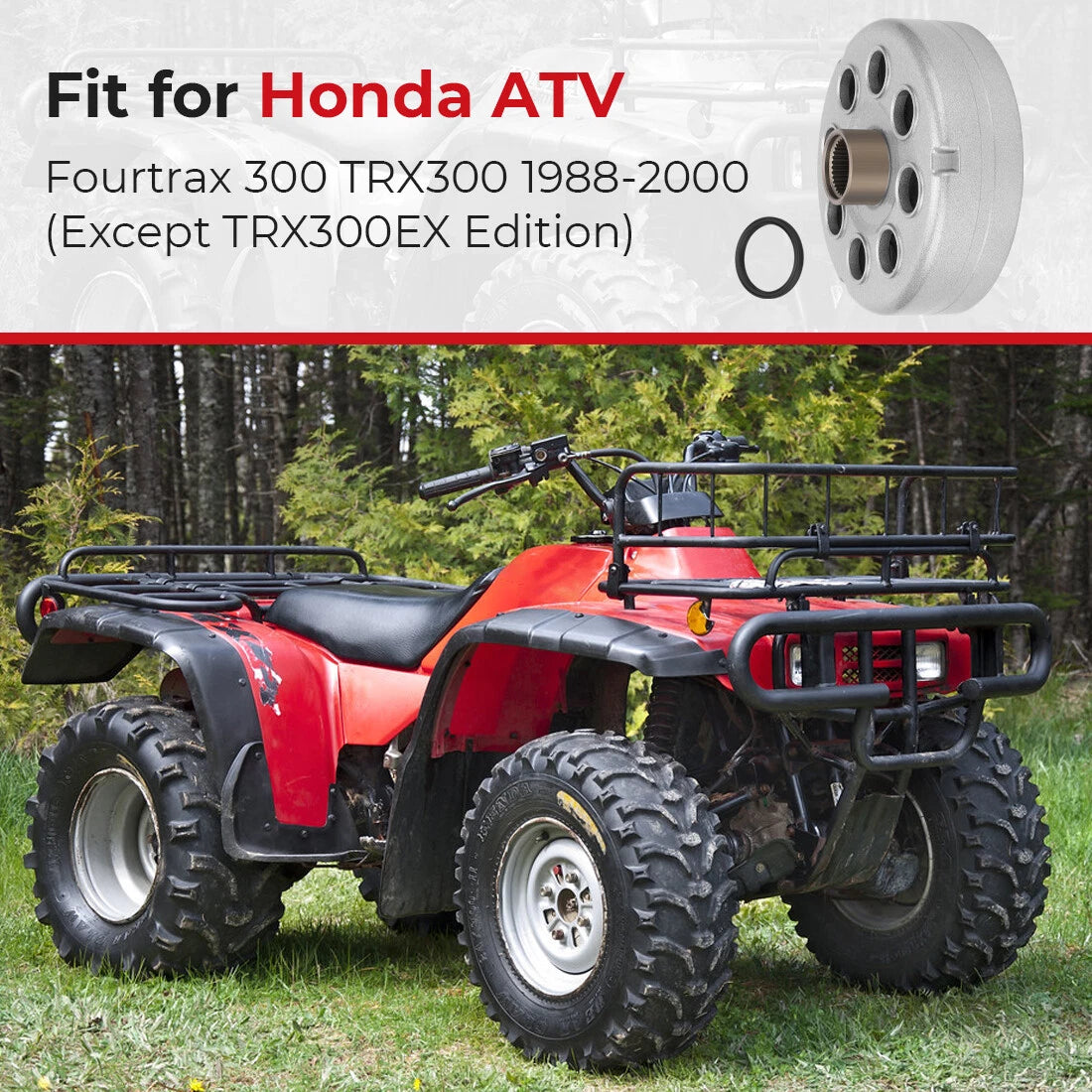 Rear Brake Drum Hub for Honda TRX300FW 4x4 (1988–2000) 42620-HC4-670
