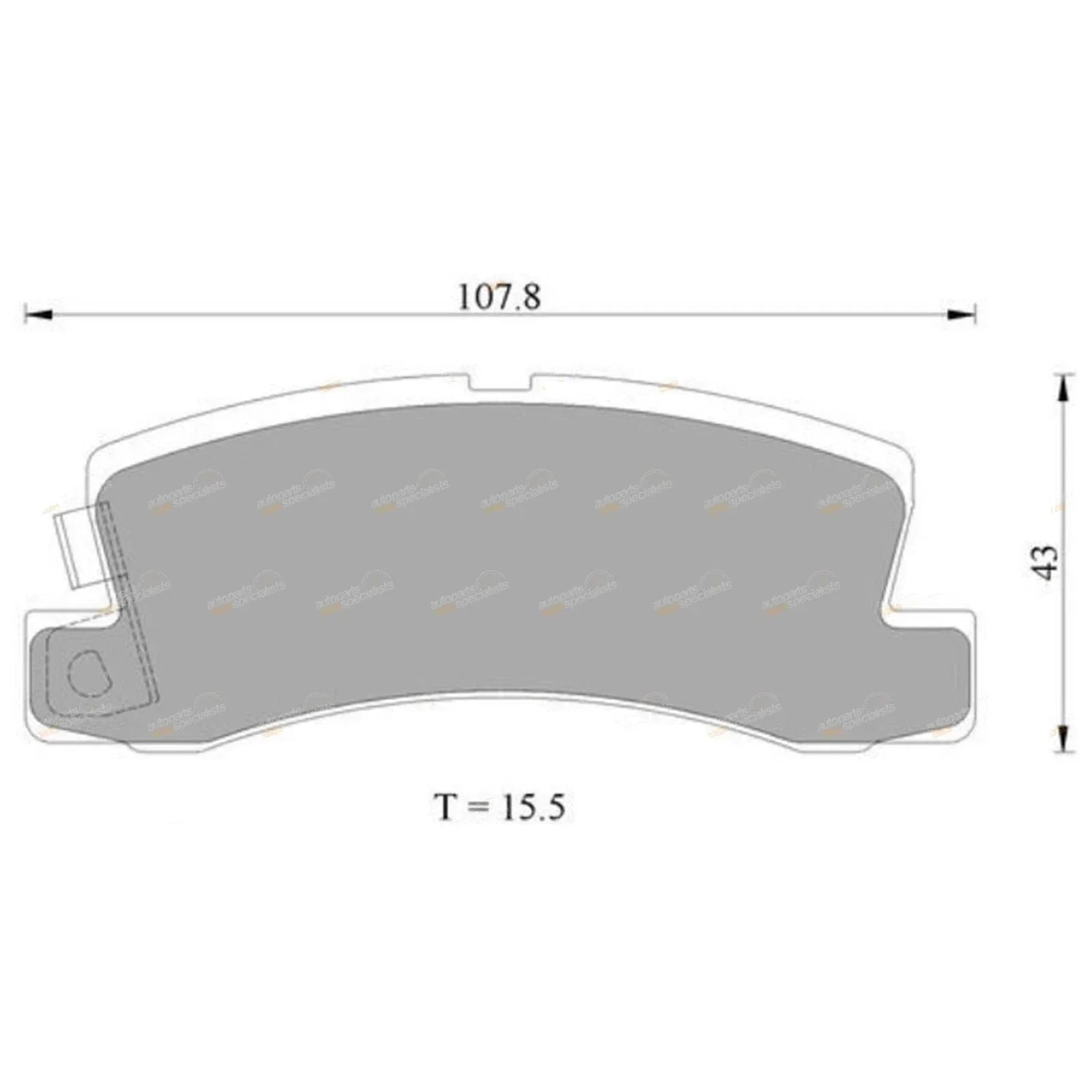 Rear Disc Brake Pad Set for Toyota Corolla AE96 (1992–1994)