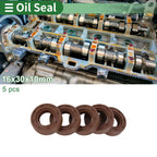 Set of 5 Oil Seals FKM Rubber 16x30x10mm for High Pressure