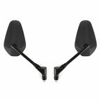 10MM Motorcycle Mirrors Pair for Universal Fit (Bike/Motorbike/Moped) Black