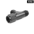 3-Way Tee Fitting Adapter AN4 AN6 AN8 AN10 AN12 Female to Male Black