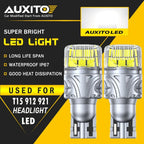 2X 921 912 White LED Backup Reverse Light Bulbs for Toyota FJ Cruiser Sienna (2007–2020)