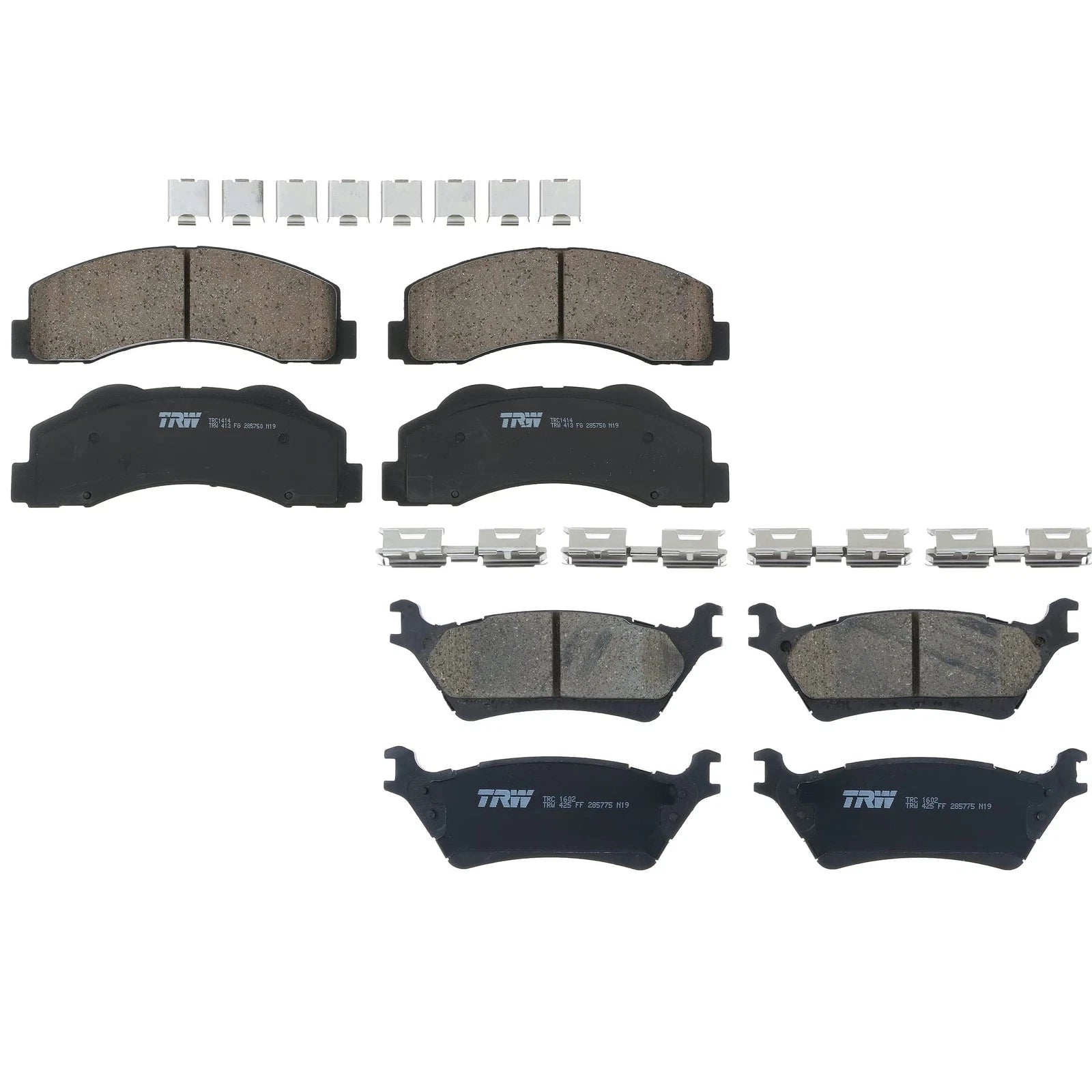 Set of 4 TRW Pro Ceramic Brake Pads for Ford F-150 V6 V8 (2012–2017)