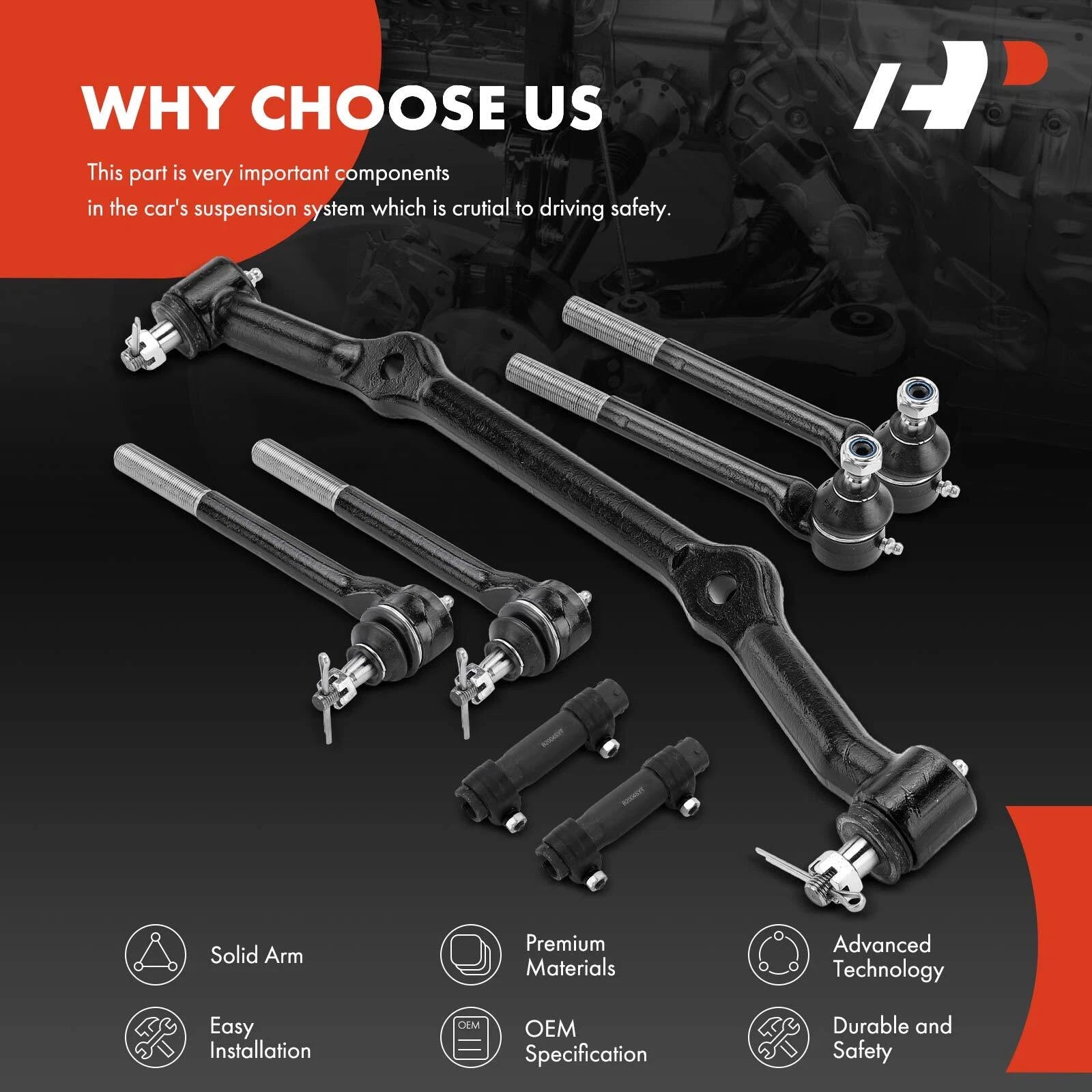 7X Outer & Inner Tie Rods for Chevy Blazer S10 GMC Jimmy (1996–2005)