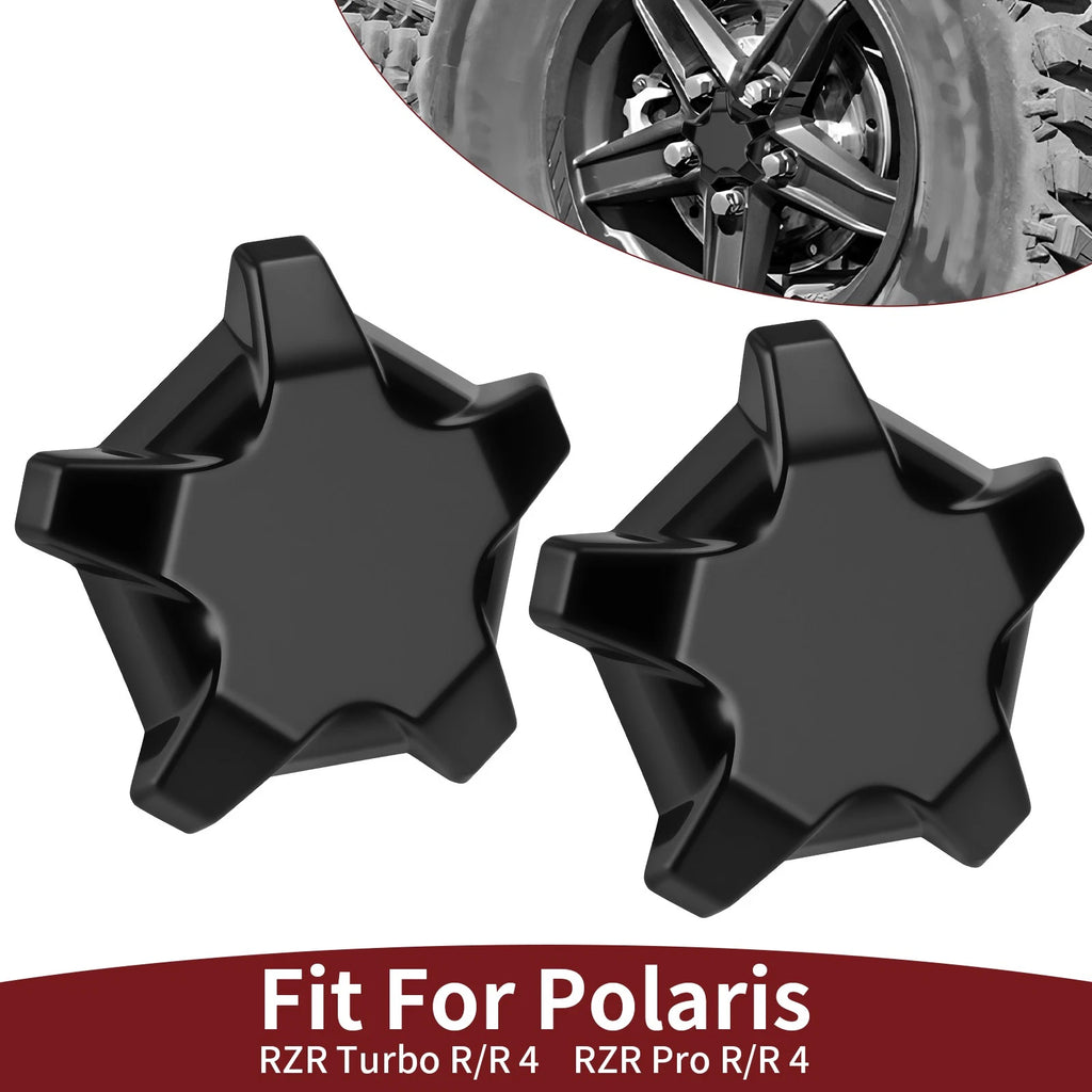 Matte Flash Black Rim Cap 5 Lug for Polaris RZR Turbo Pro R 4 (2022–2024)