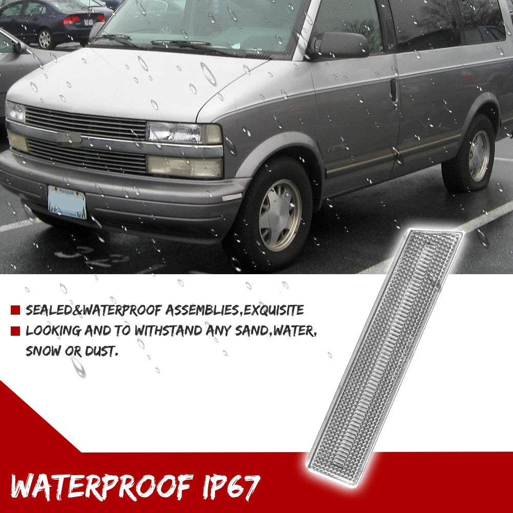 Clear Front Bumper Side Marker Lights for Chevy Astro/GMC Safari (1995–2005)