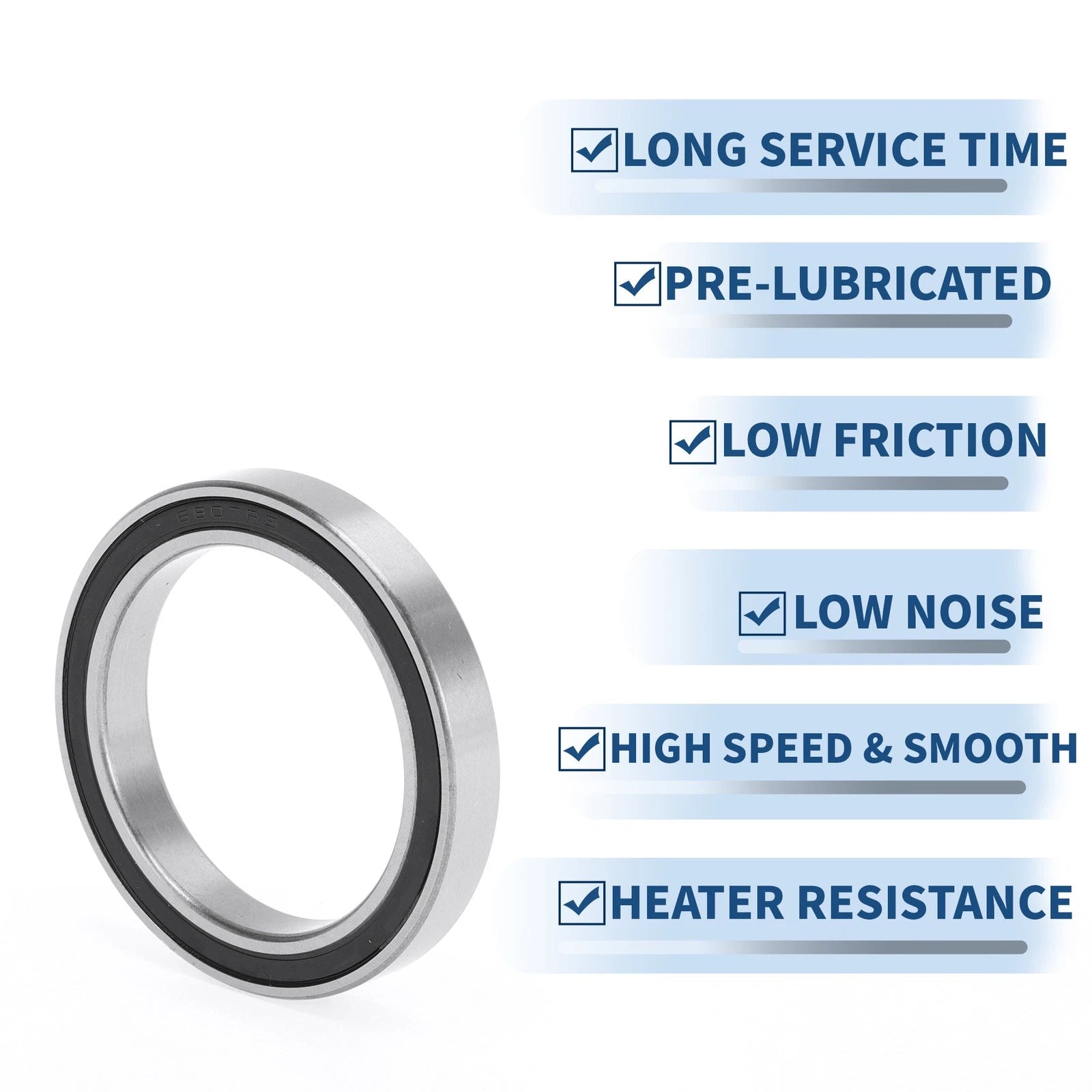 Deep Groove Ball Bearing 6807VV for Scooter Skateboard Wheel (P0 35x47x7mm)