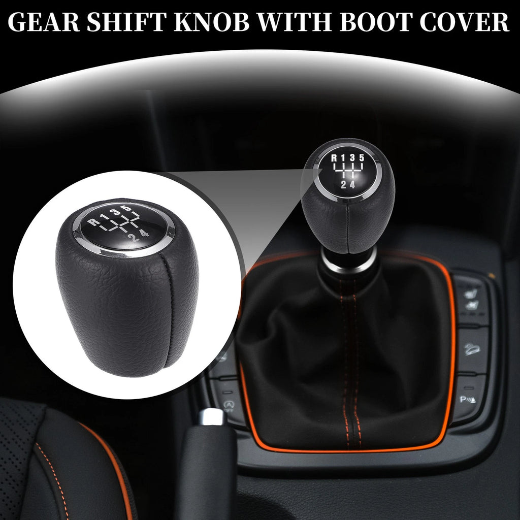 5 Speed Manual Gear Shifter Knob for Chevrolet Cruze (2008–2012) Black Leather