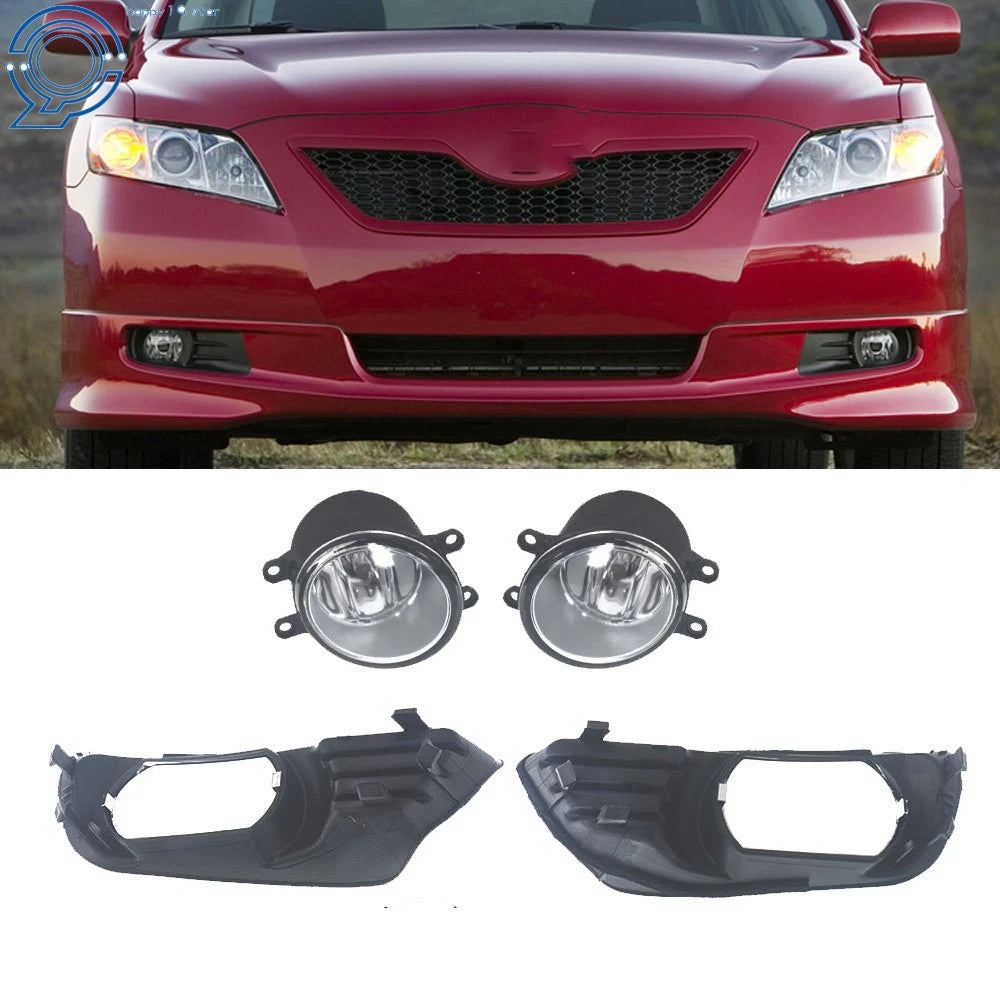 Set of 2 Clear Bumper Fog Lights for Toyota Camry (2007–2009)