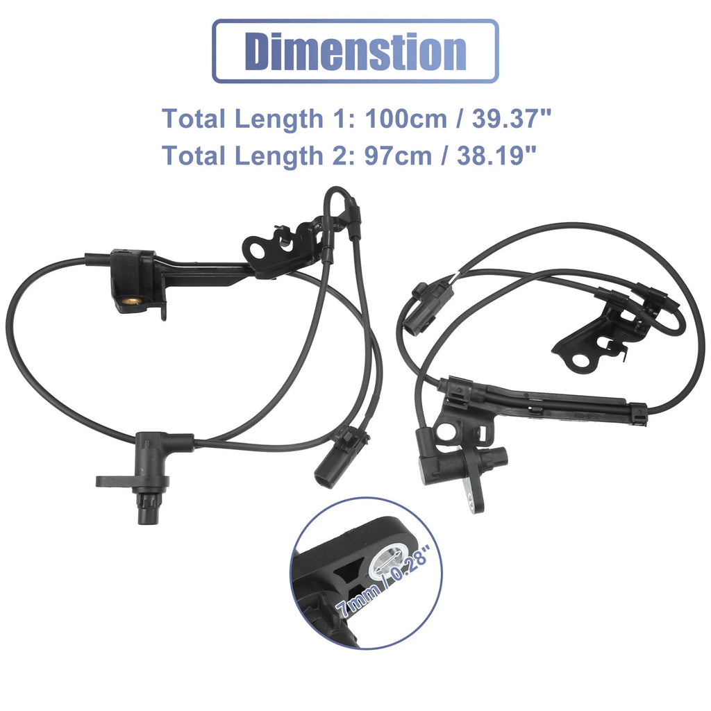 ABS Wheel Speed Sensor Set of 2 for Toyota Corolla (2009–2013)