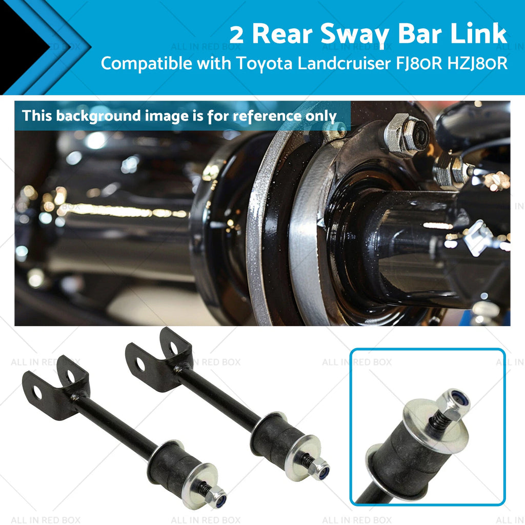 2 Rear Sway Bar Link & Bush Kit for Toyota Landcruiser FJ80R HZJ80R (1992–2019)