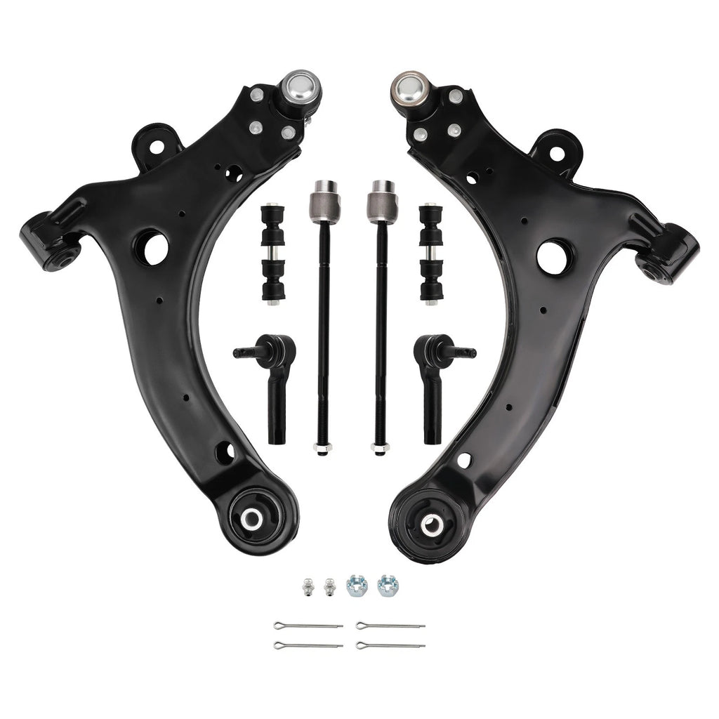 Set of 8 Front Lower Control Arms Sway Bar Tie Rods for Chevy Impala (2000–2013)