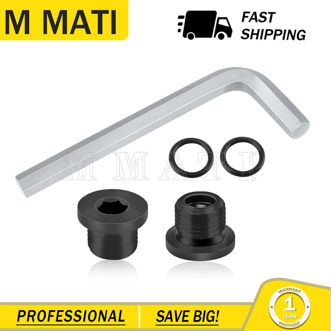 Front Differential Fill & Drain Plug Kit for Polaris General 1000 (2016–2024)