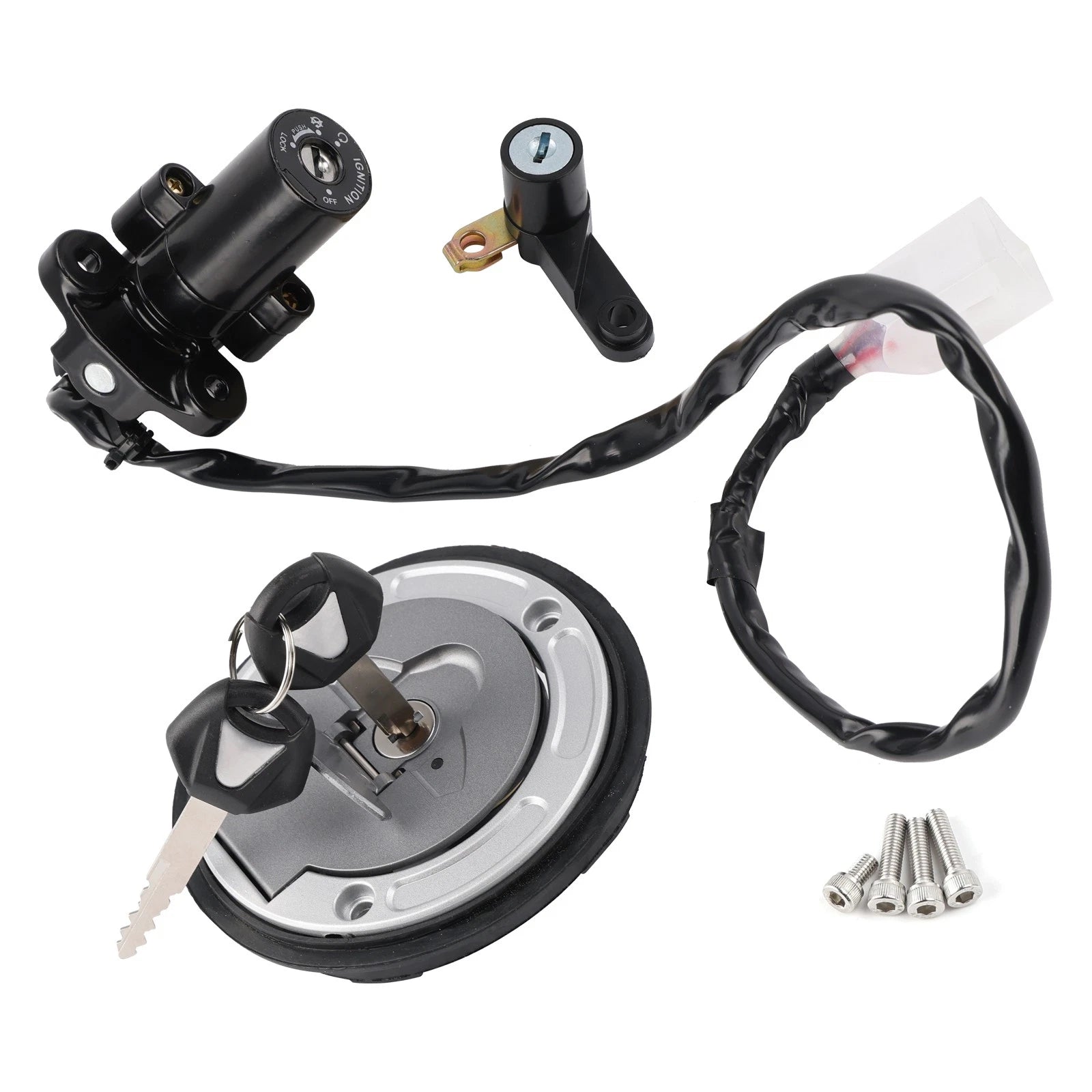 Ignition Key Switch Fuel Cap Seat Lock Set for Yamaha YZF-R3 MT-03 (2019–2024)