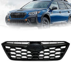 Front Bumper Grille for Subaru Outback (2020–2022) Glossy Black Plastic
