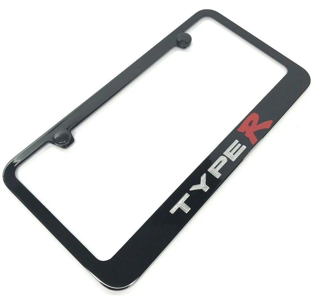 License Plate Frame Black Type R Replacement for Honda Civic (2006–2025)