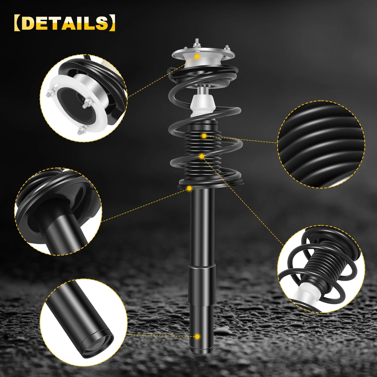 Set of 2 Front Complete Struts for BMW 525i 530i (2004–2007)